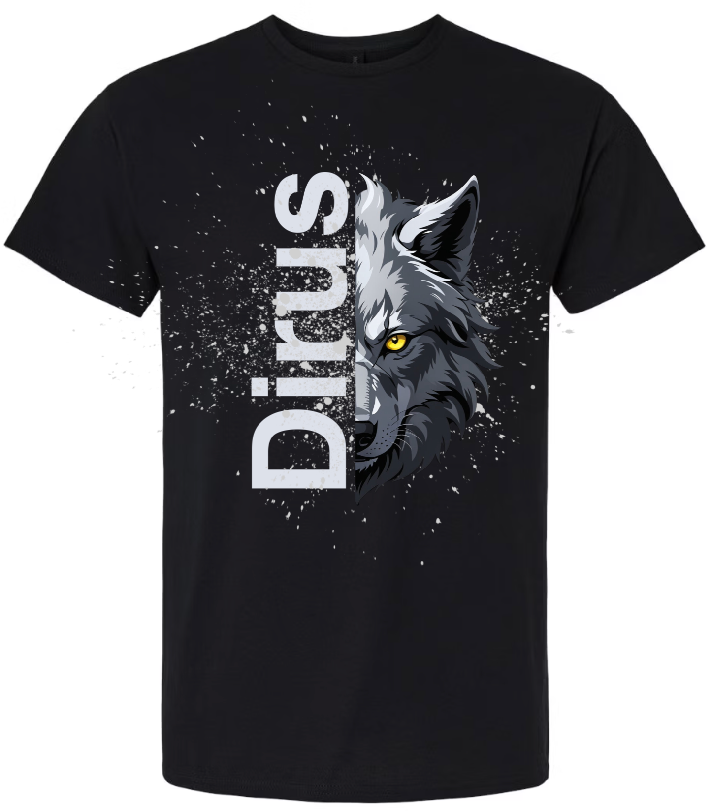 Unisex Black Crew Neck T-Shirt - DIRUS