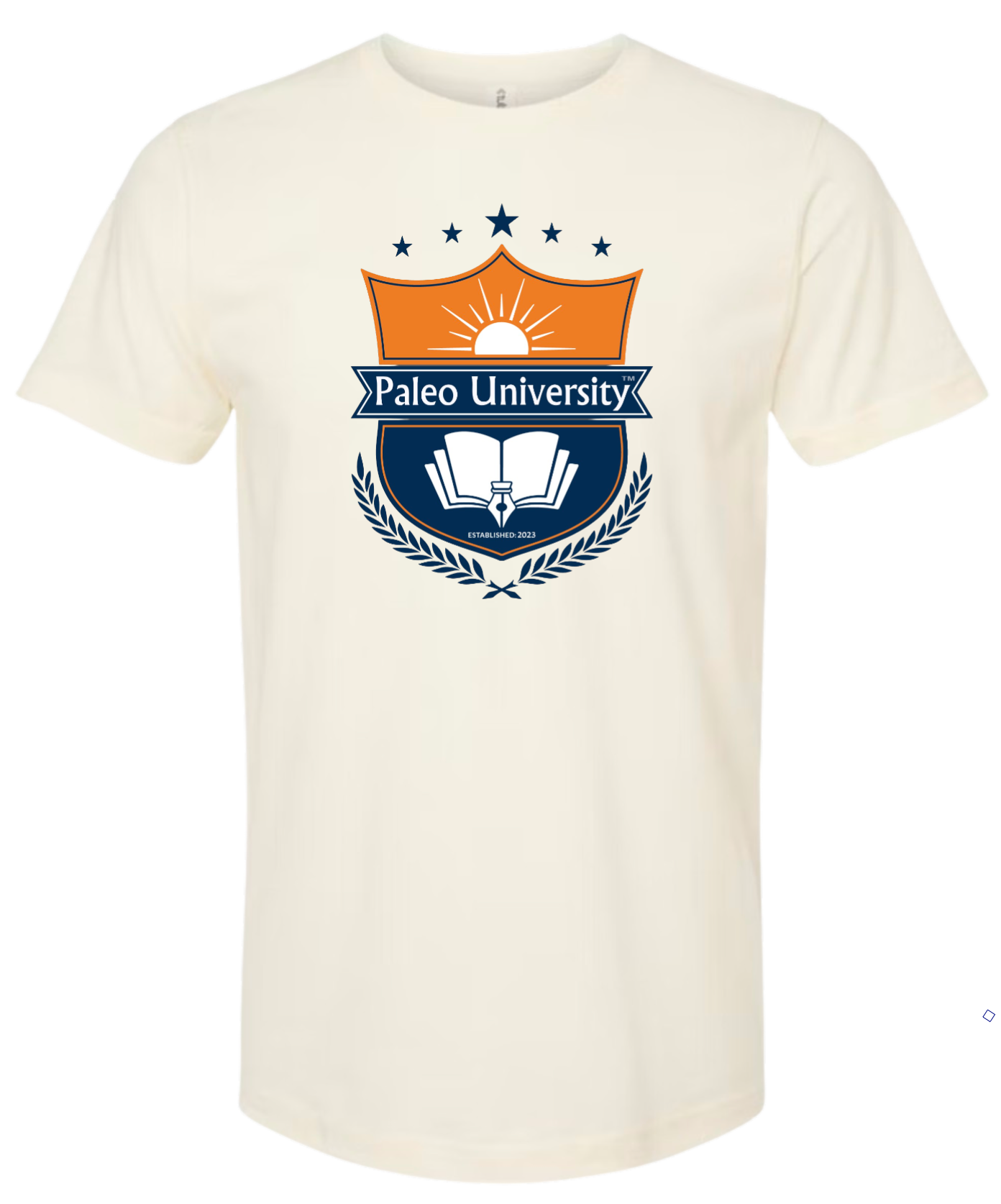 Unisex Cream Crew Neck Cotton T-Shirt - PALEO UNIVERSITY