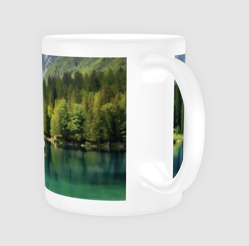 Dire Wolf Project™ 14 oz. Mug - Resting Dire Wolf in Serene Forest