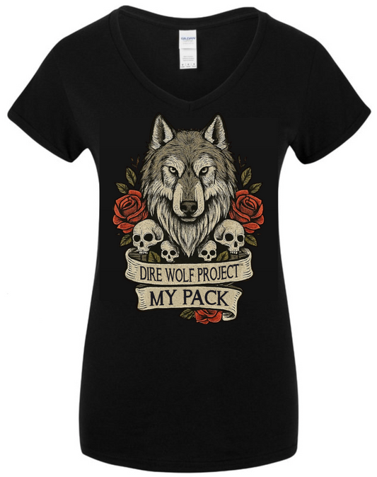 Women's Black Cotton T-Shirt - MY PACK