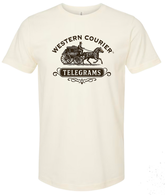 Unisex Cream Cotton T-Shirt - WESTERN COURIER™ TELEGRAMS