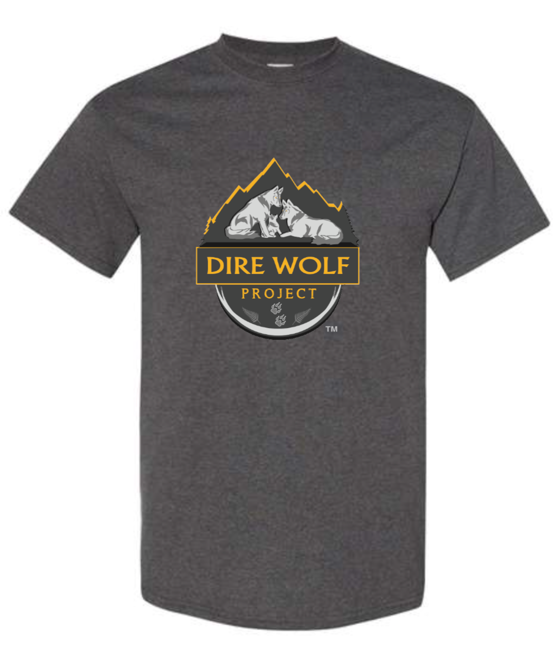 Unisex Black Crew Neck Cotton T-Shirt - DWP LOGO