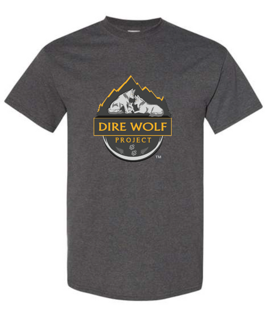 Unisex Black Crew Neck Cotton T-Shirt - DWP LOGO