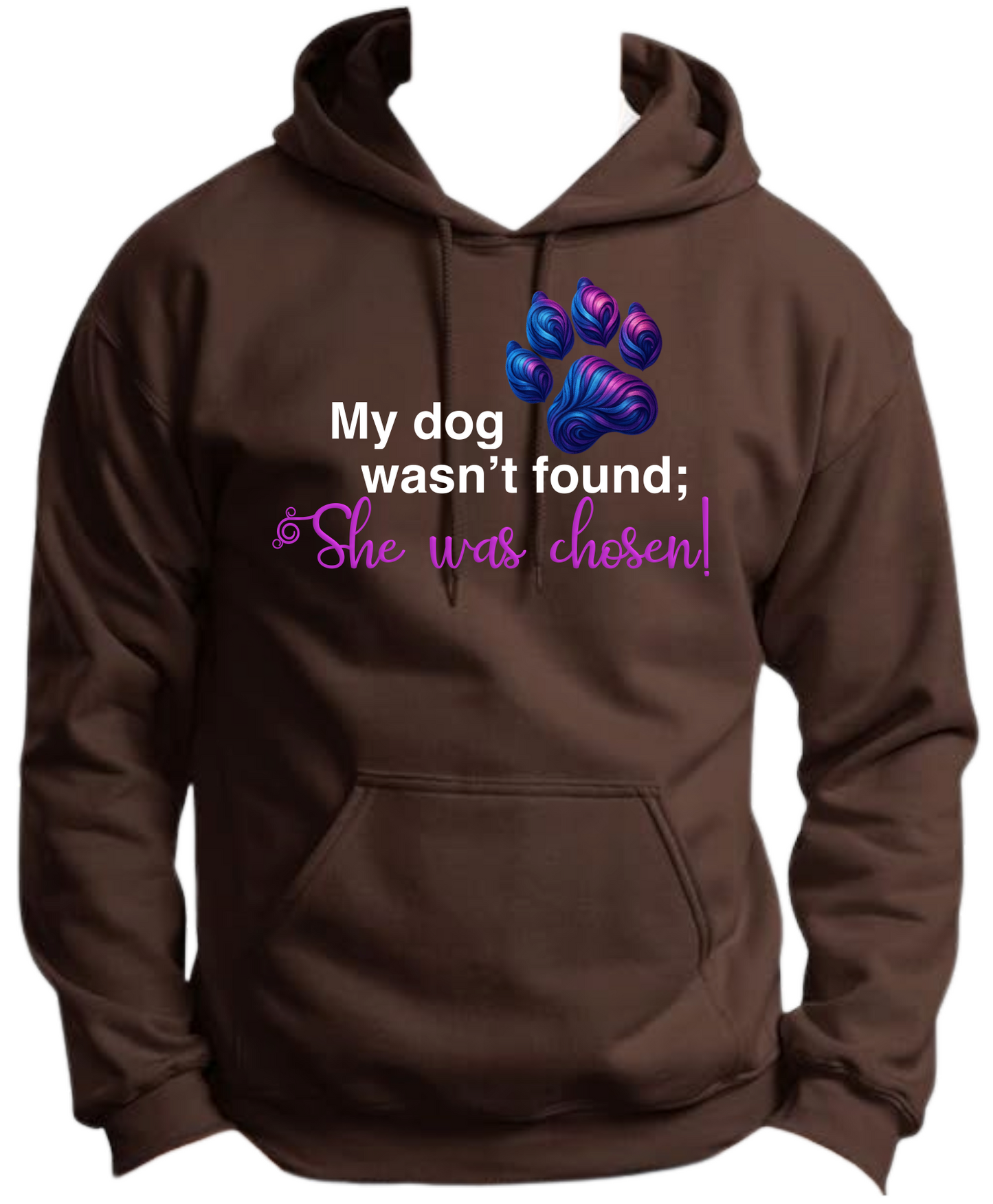 "She Was Chosen" Paw Print Design